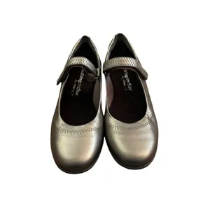 Walking Cradles Mary Jane Flats Comfort Strap Low Heel Metallic Gray 7N thumbnail 6