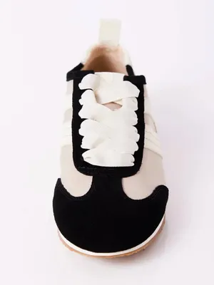 FREE PEOPLE NIB NWT Aces Tennis Shoes / Black + Oyster Combo thumbnail 5