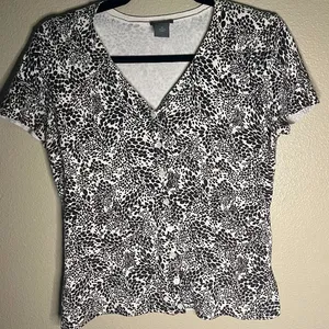 Ann Taylor button Up Sleeve‎ top Office  size Medium thumbnail 2