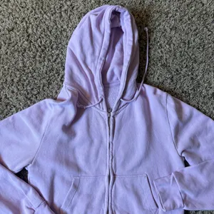 Brandy Melville Pink Fleece Cropped Hoodie One Size thumbnail 3