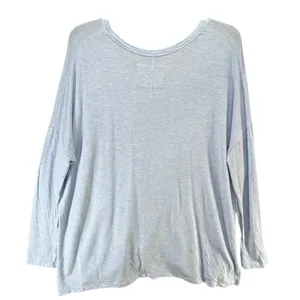 Lilly Pulitzer Luxletic Clifford Top S‎ Blue Drop Shoulder Lounge Relaxed Soft thumbnail 4