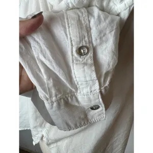 Anthropologie Pilcro‎ Henley Popover Shirt Women XS White Long Sleeve Preppy thumbnail 10