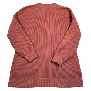 Loft Cardigan Sweater Womens Medium Pink Ribbed Knit Cottagecore Academia Granny thumbnail 3