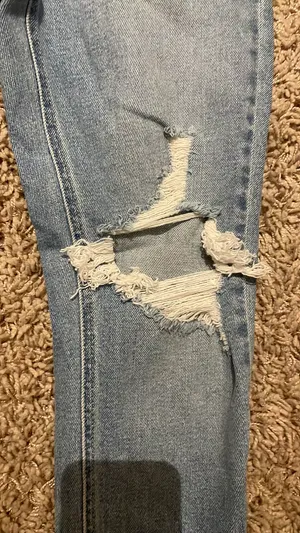 Just Black Denim Blue Jeans Ripped thumbnail 5