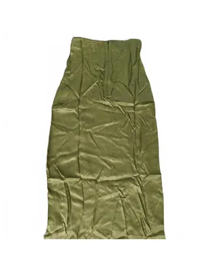 Topshop Ruched Front Vent Satin Maxi Skirt Sarong Skirt NWT Green Size 2 thumbnail 7