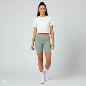 White Fox Signature Bike Shorts Sage Green‎ XS Lounge Activewear Workout thumbnail 2