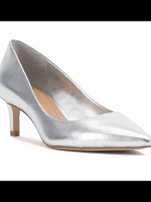 NEW Vince Camuto KEHLIA 2 in Silver Pointed Toe Heel Pumps size 7.5 retail $110 thumbnail 2