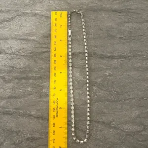 Vintage Estate Silver Clear Rhinestones Necklace Classic Formal thumbnail 11