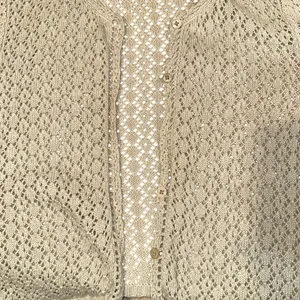 Abercrombie & Fitch Vintage Ramie Cotton Blend Knit Crochet Cardigan LARGE Y2K thumbnail 7