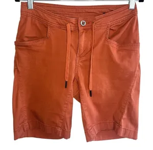 Black Diamond Women's Credo Shorts Size 8 Burnt Orange Cotton Stretch‎ Climbing thumbnail 1