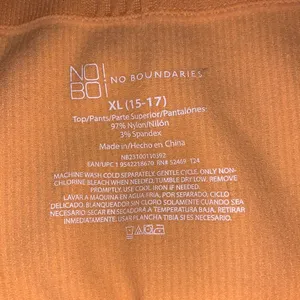 No Boundaries Juniors Seamless Tank Top and Leggings Set 2-Piece Peach Jelly thumbnail 10