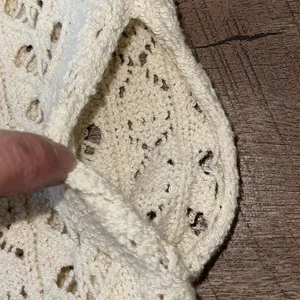 Free People Womens Open Knit Long‎ Sleeve Tunic Sweater Ivory Size Medium NWT thumbnail 5