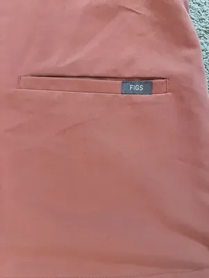 FIGS Coral Casma Orange Scrub Top thumbnail 4
