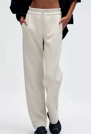 Lululemon Softstreme High-Rise Pant Bone Cream White Wide Leg Lounge Sweats thumbnail 1