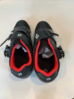 NEW Peloton Unisex Men’s Women’s Size 40 Black Cycling Shoes with Red Trim thumbnail 9