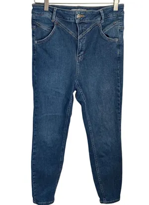 Free People We the Free Retro Skinny Jeans Medium Wash 80s High Rise W-865 Sz 30 thumbnail 1