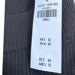 Abercrombie & Fitch NWT Black Ribbed Knit Midi Skirt‎ Side Slit Small NEW thumbnail 7