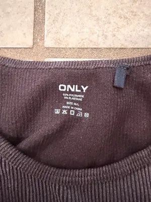 Only Brown Ribbed Seamless Crop Top thumbnail 2