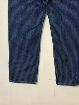 Levi’s Low Pro Pinstripe Jeans Dark Wash Straight Leg Low Rise Size 31 thumbnail 8