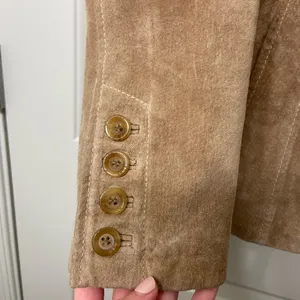 EUC‎ Wilsons Leather women’s light tan collar button up genuine leather jacket S thumbnail 2