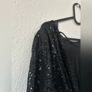 ASTR the label Sequin Flutter Sleeve Mini Dress DAMAGED! Sz M thumbnail 7