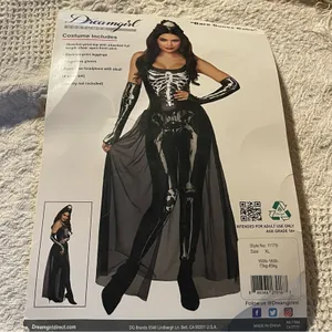 NEW Dreamgirl Bare Bones Babe Sexy Skeleton Costume Size XL thumbnail 5