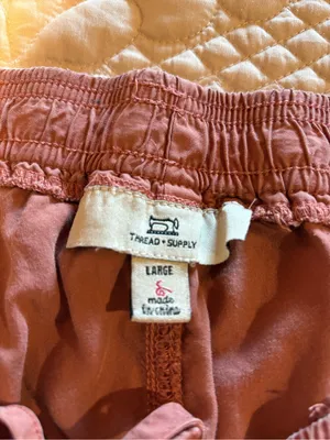 Thread & Supply drawstring jogger pants dusty pink rose women’s L thumbnail 5