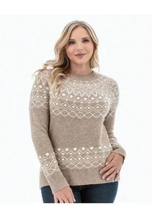 Old Ranch Womens Sylva Sweater Color Cinder Sime Large Western Homestead Grandpa thumbnail 1