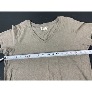 Pact Organic Cotton Tshirt Womens L Taupe V-neck Short Sleeve Sustainable Basic thumbnail 12