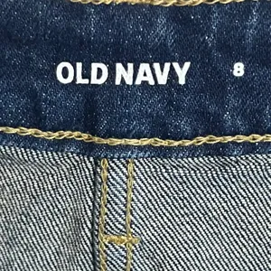 Old Navy High Rise Denim Mini Skirt Tonya Dark‎ Wash Button Fly Raw Hem Size 8 thumbnail 6