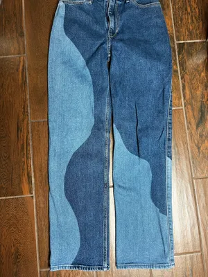 Hollister Ultra High Rise Dad Jean Straight Leg Wave Design Womens 3R or 26 thumbnail 4