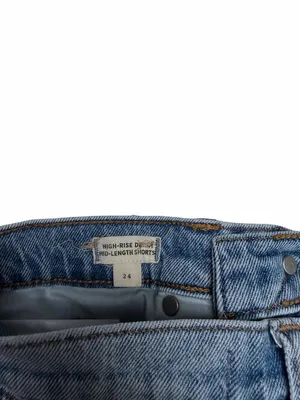 Madewell Women's High-Rise Denim‎ Mid-Length Shorts in Light Wash Size 24 thumbnail 3