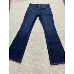 American Eagle Kick Boot Jeans Womens 4 Blue Medium Wash Mid Rise Stretch Denis thumbnail 11
