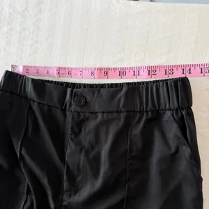 Women's Pull On Snap Waist Black Cargo Style Lightweight Pant Size L #26072 thumbnail 4