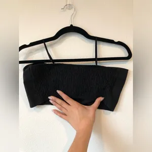 Free People Black Lula Bubble Skirt & Tube Top Set Size M thumbnail 7