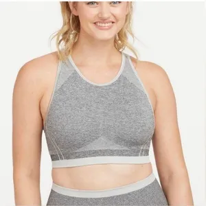 SPANX Seamless Sculpt Cloudy Grey High Scoop NWT Neck Crossback Sports B… thumbnail 1