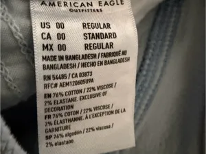 American Eagle Light Blue Cargo Wide-Leg Pants thumbnail 5