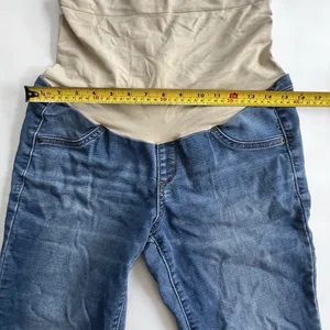 A Glow Maternity Skinny Jeans 8 Jegging Stretch Over The Belly Denim Pants thumbnail 6
