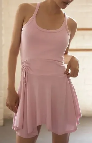 Daily Practice Half Pipe Mini Dress Pink Size M thumbnail 1