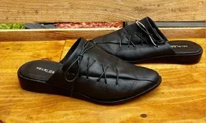 KELSI DAGGER BROOKLYN mule shoes Avenue Mules black leather lace up Pointed thumbnail 1