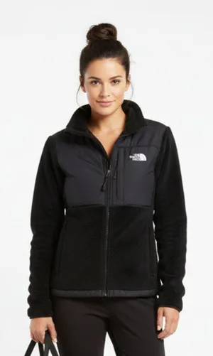 North Face Black Zip Cozy Fuzzy Fleece Long Sleeve Sport Jacket XS thumbnail 1