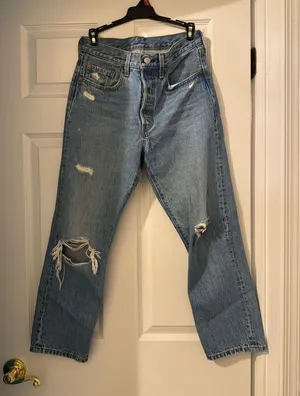 Levi's Light Blue Boyfriend Jeans thumbnail 1