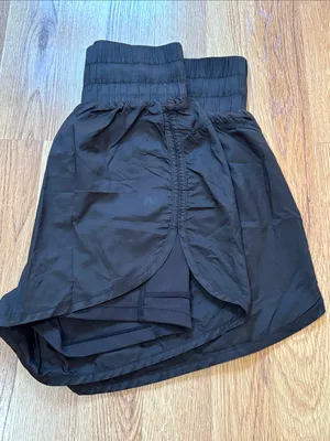 ACTA Black Women's Athletic Shorts with Built-in Bike Shorts thumbnail 1