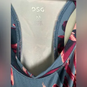 DSG Floral Tank Top in Blue and Red thumbnail 3