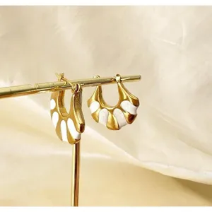 Gold Plated Stunning Egyptian Style Hoop Earrings stainless steel womens jewelry thumbnail 5
