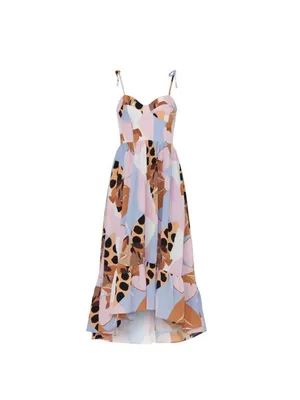 Anthropologie Hutch Arielle Maxi Dress in Peri Floral Geo Pastel Womens Size‎ 6 thumbnail 6