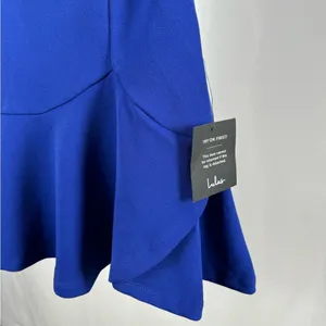 NWT Lulus‎ Glamour Goals One-Shoulder Mini Dress in Cobalt Blue Size Extra Small thumbnail 5