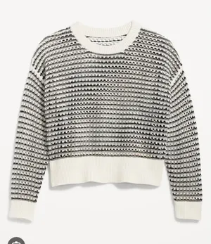 Old Navy Open Stich‎ Sweater Black And White Size Large thumbnail 1