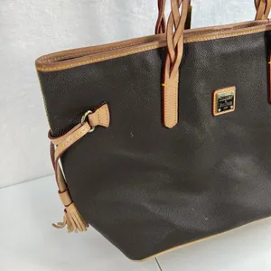 Dooney & Bourke Florentine Bailey Tote Bag Black Pebbled Leather Tassel Classic thumbnail 4