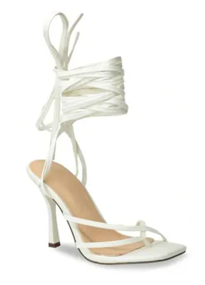 Chase and Chloe Strappy Lace-Up Stiletto Heels thumbnail 1